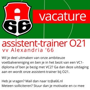 Vacature Assistent-Trainer O21